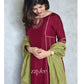Wine Maroon Anarkali