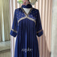 Blue Kurta With Brocade Border