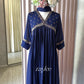 Blue Kurta With Brocade Border