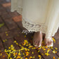 Off white Kurta with Lace detailing