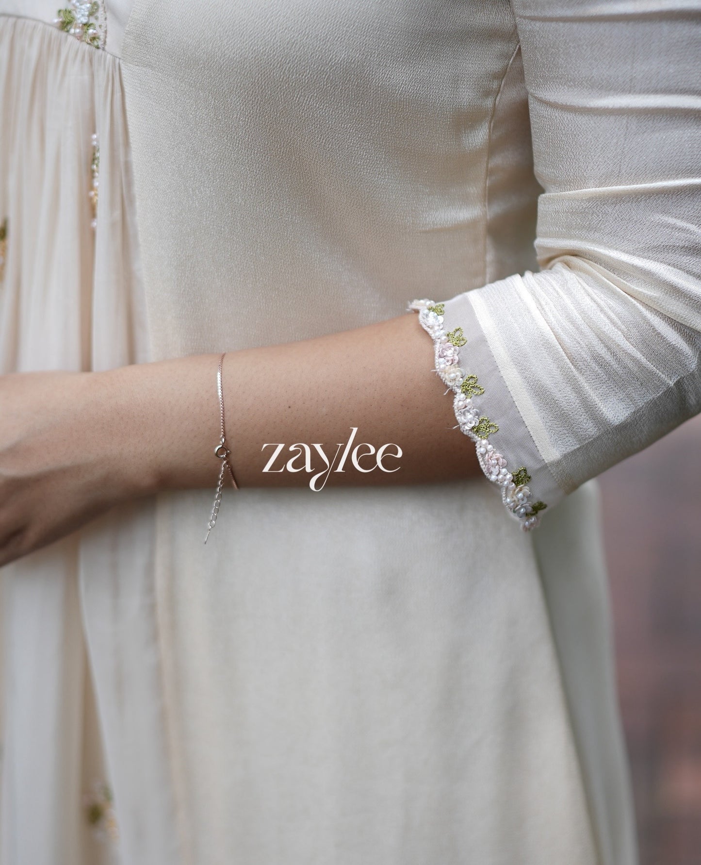 Ivory Kurta with Pastel Embellishments