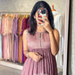 Dusty Mauve Organza Kurta