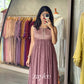 Dusty Mauve Organza Kurta
