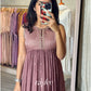 Dusty Mauve Organza Kurta