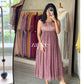 Dusty Mauve Organza Kurta