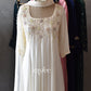 Off White Panel Anarkali with pastel embellishments