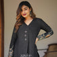 Black Silk Embellished Kurta