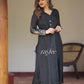 Black Silk Embellished Kurta