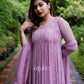 Lavender Side Panelled Embroidered Kurta