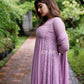 Lavender Side Panelled Embroidered Kurta