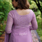 Lavender Side Panelled Embroidered Kurta