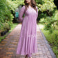 Lavender Side Panelled Embroidered Kurta