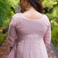 French Rose Chikankari Anarkali