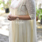 Cream Gathered Side Panelled Embroidered Kurta