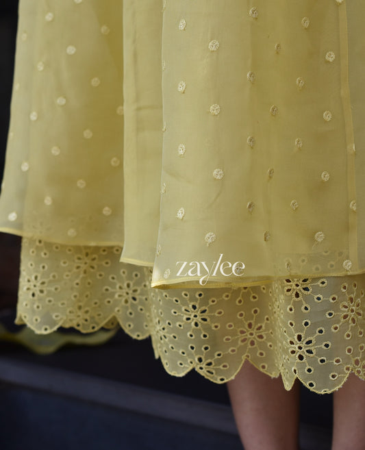 Buttercup Yellow Organza Dress