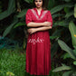 Red Dress with Zari Work