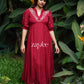 Red Dress with Zari Work