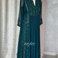 Deep Green Side Panelled Embroidered Kurta