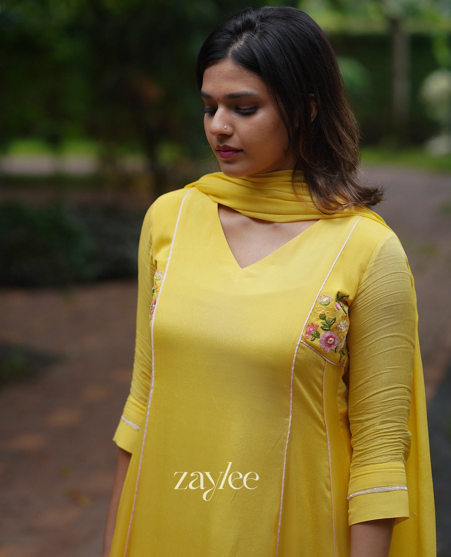 Lemon Lush Embroidered Kurta