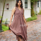 Cinnamon Brown Gathered Kurta