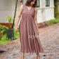 Cinnamon Brown Gathered Kurta