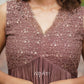Cinnamon Brown Gathered Kurta