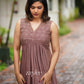 Cinnamon Brown Gathered Kurta